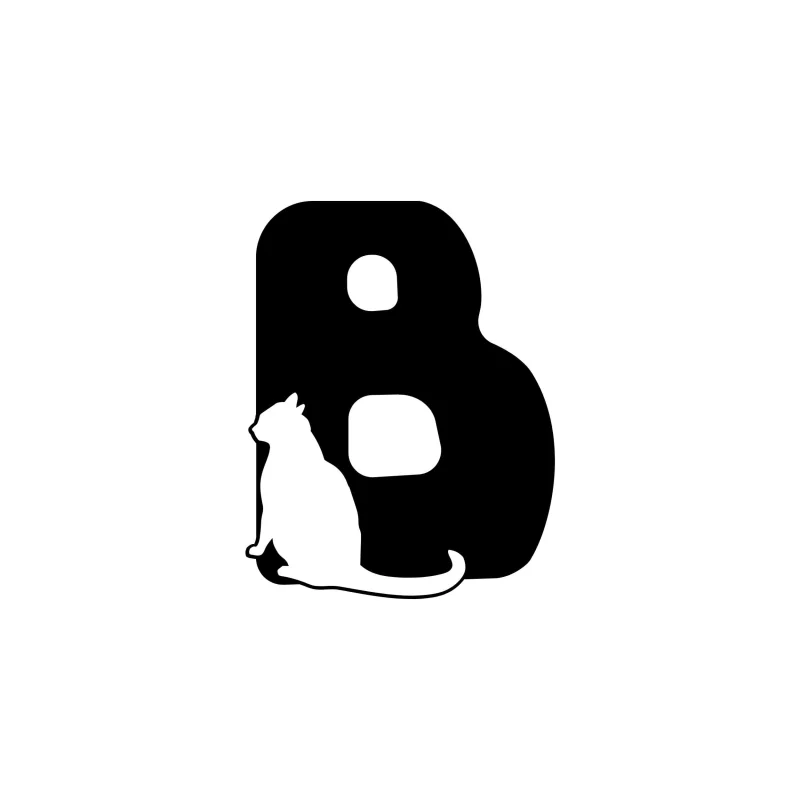 B - Alphabet - Vinyl Decal - Custom Size