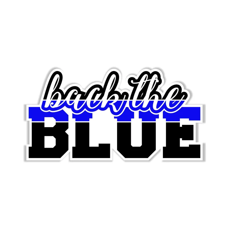 Back the Blue - Full Color Vinyl Decal - Custom Size