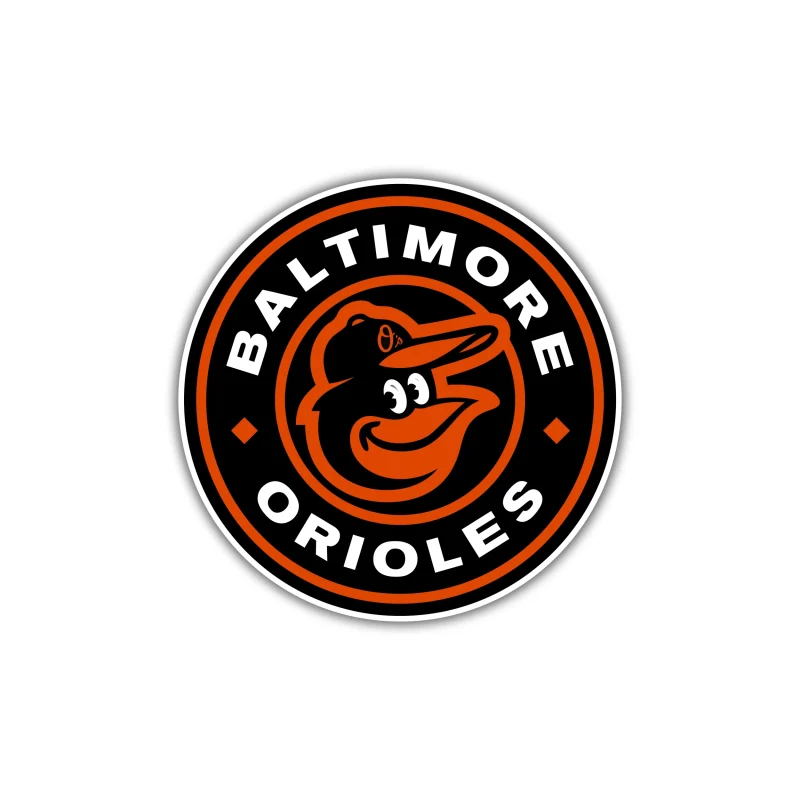 Baltimore Orioles - Black and White Circle - Temporary Tattoo
