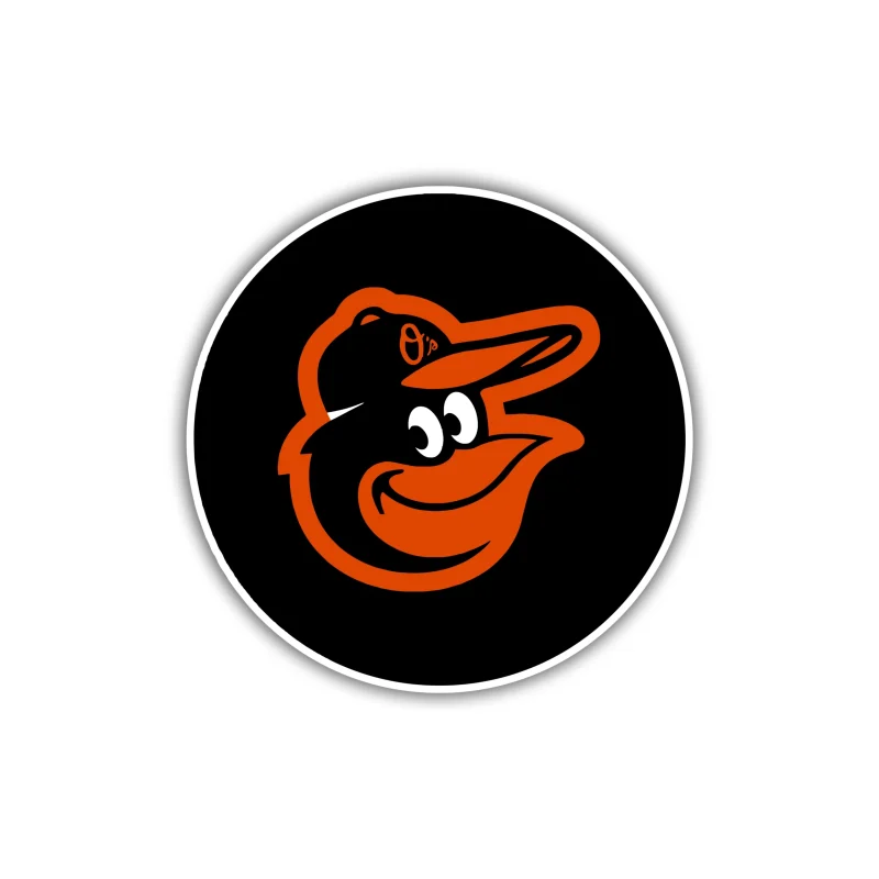 Baltimore Orioles - Black Circle with Bird Head - Iron On DTF Transfer - Custom Size