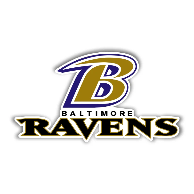 Baltimore Ravens - B With Lettering - Temporary Tattoo