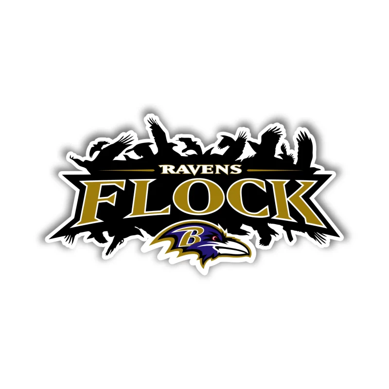 Baltimore Ravens - Flock - Iron On DTF Transfer - Custom Size