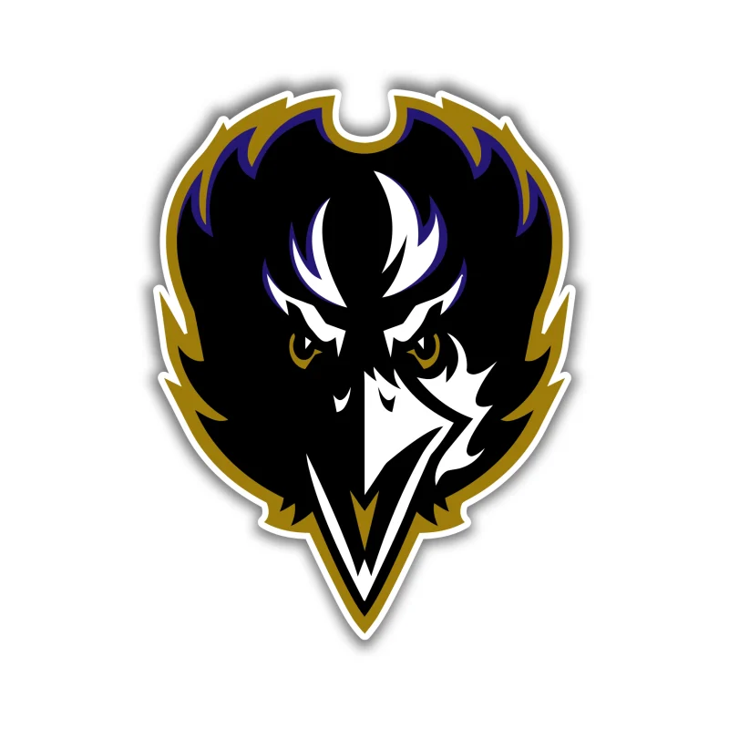 Baltimore Ravens - Raven Head - Iron On DTF Transfer - Custom Size
