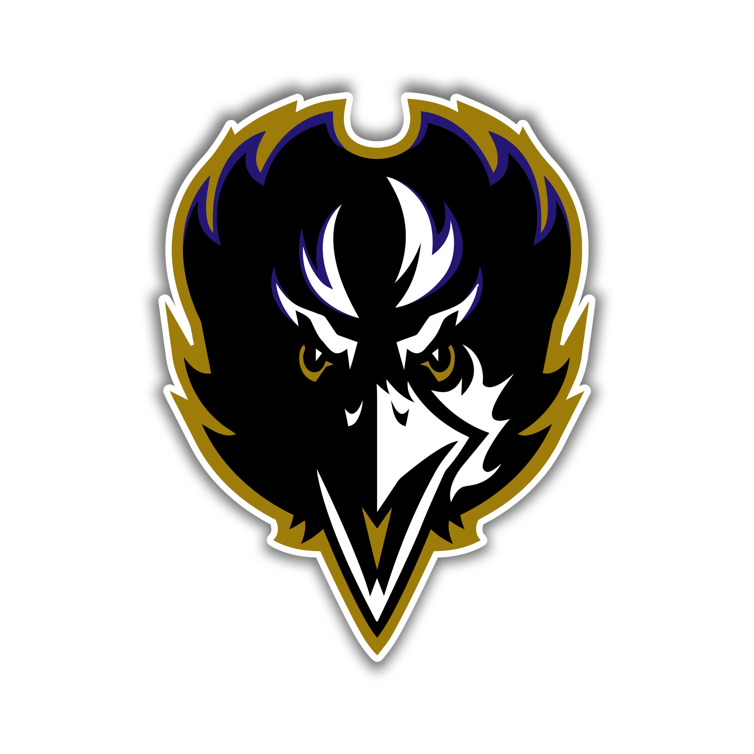 Baltimore Ravens Full Color Vinyl Sticker - Custom Size