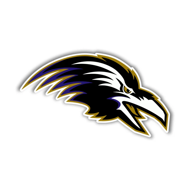 Baltimore Ravens - Raven Side Profile - Iron On DTF Transfer - Custom Size