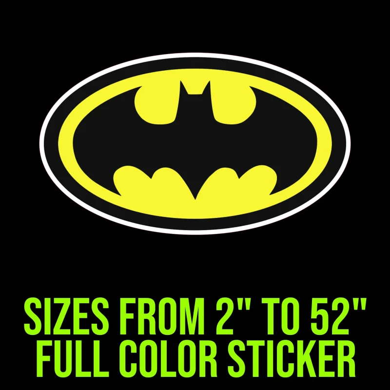 Batman Full Color Vinyl Decal - Custom Size