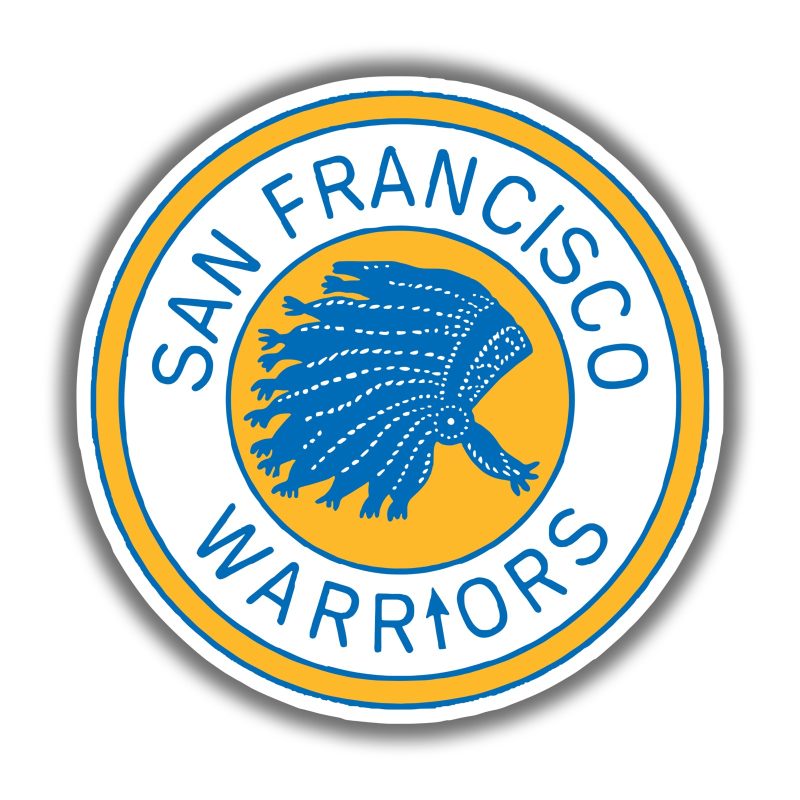 Golden State Warriors - White And Yellow Circle - Iron On DTF Transfer - Custom Size