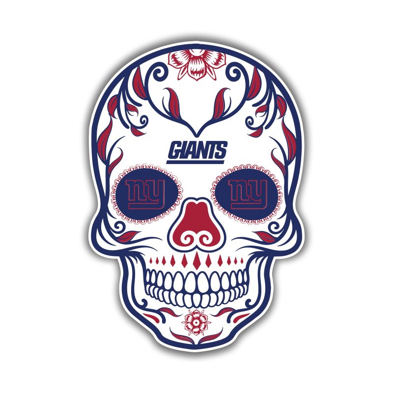 New York Giants - Sugar Skull - Temporary Tattoo