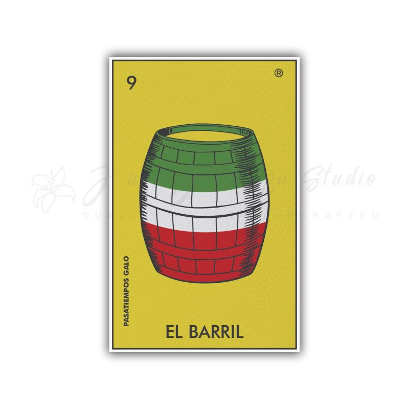 Loteria – El Barril – Full Color Vinyl Decal – Custom Size