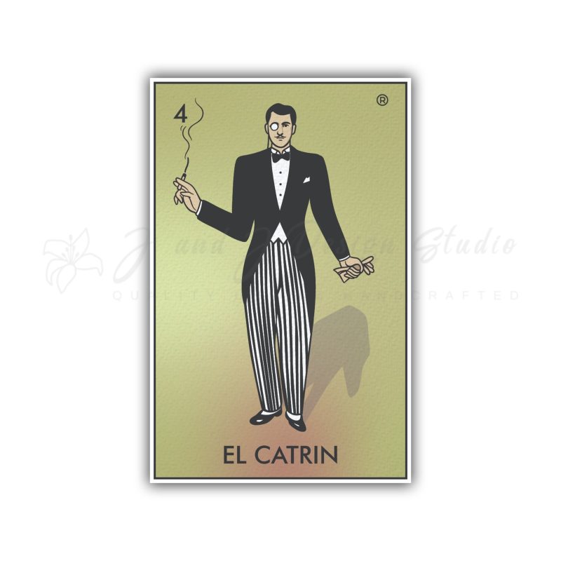 Loteria - El Catrin - Full Color Vinyl Decal - Custom Size