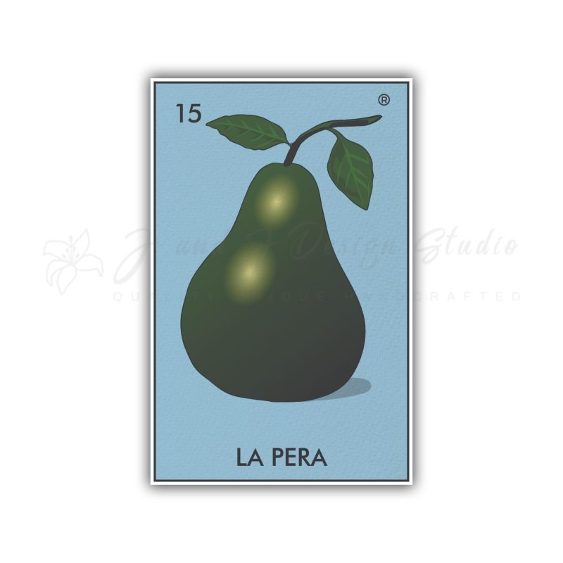 Loteria – La Pera – Full Color Vinyl Decal – Custom Size