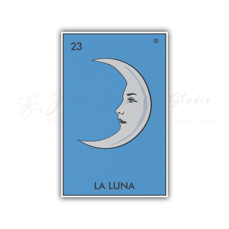 Loteria – La Luna – Full Color Vinyl Decal – Custom Size
