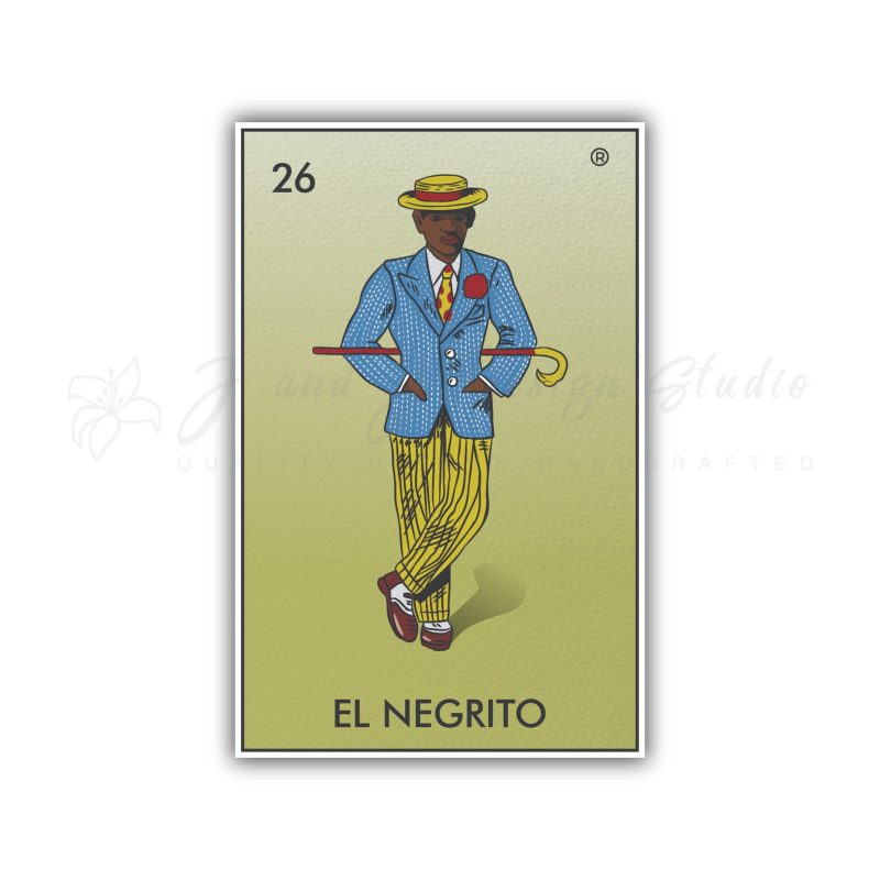 Loteria – El Negrito – Full Color Vinyl Decal – Custom Size