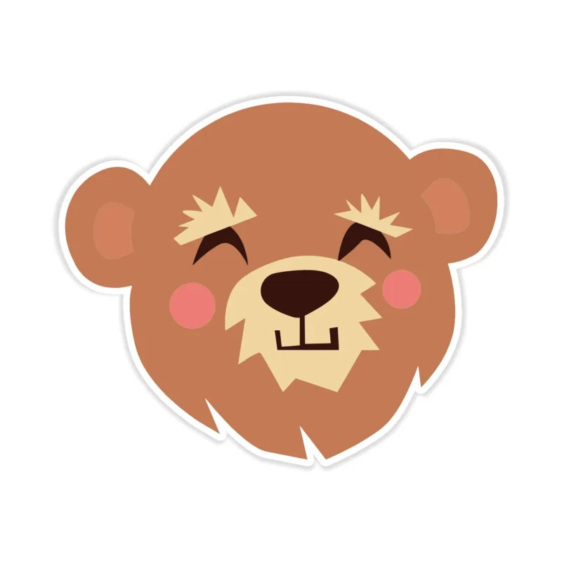 Bear Full Color Vinyl Decal - Custom Size