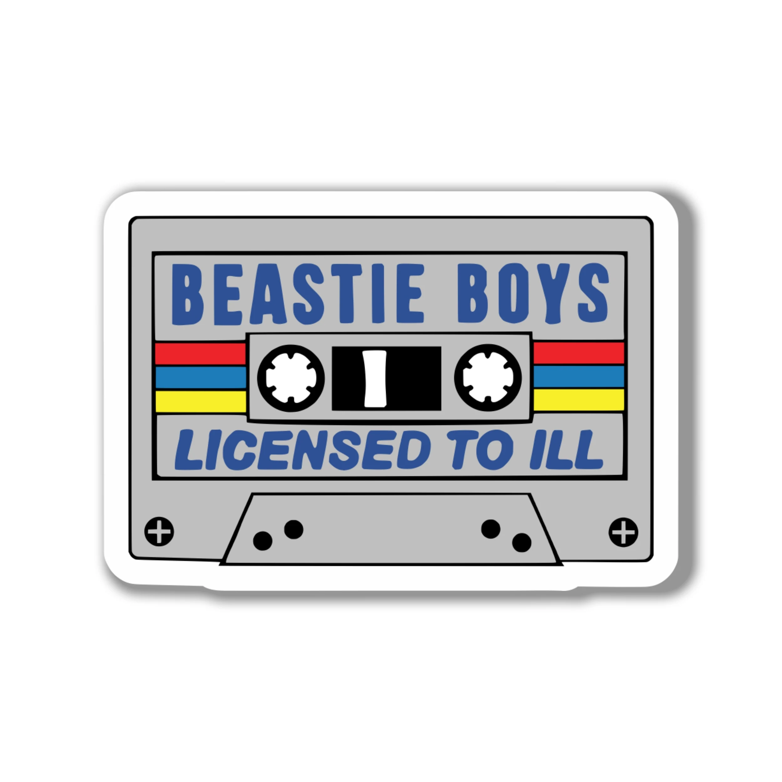 Beastie Boys - Licensed To ill Cassette Tape - Full Color Vinyl Sticker - Custom Size