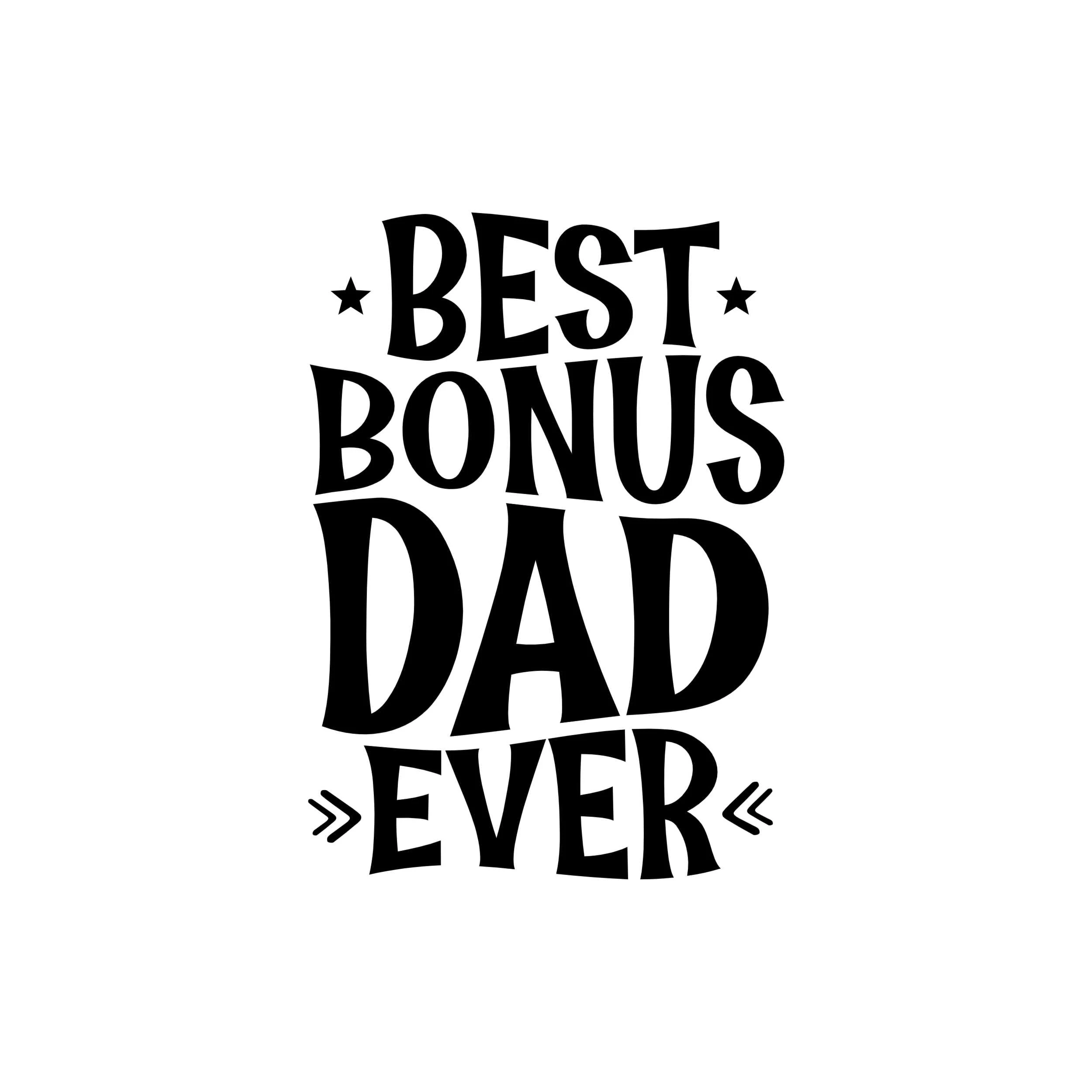 Best Bonus Dad Vinyl Decal - Custom Size