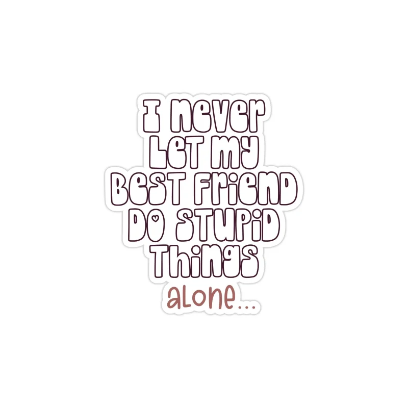Best Friends Full Color Vinyl Decal - Custom Size