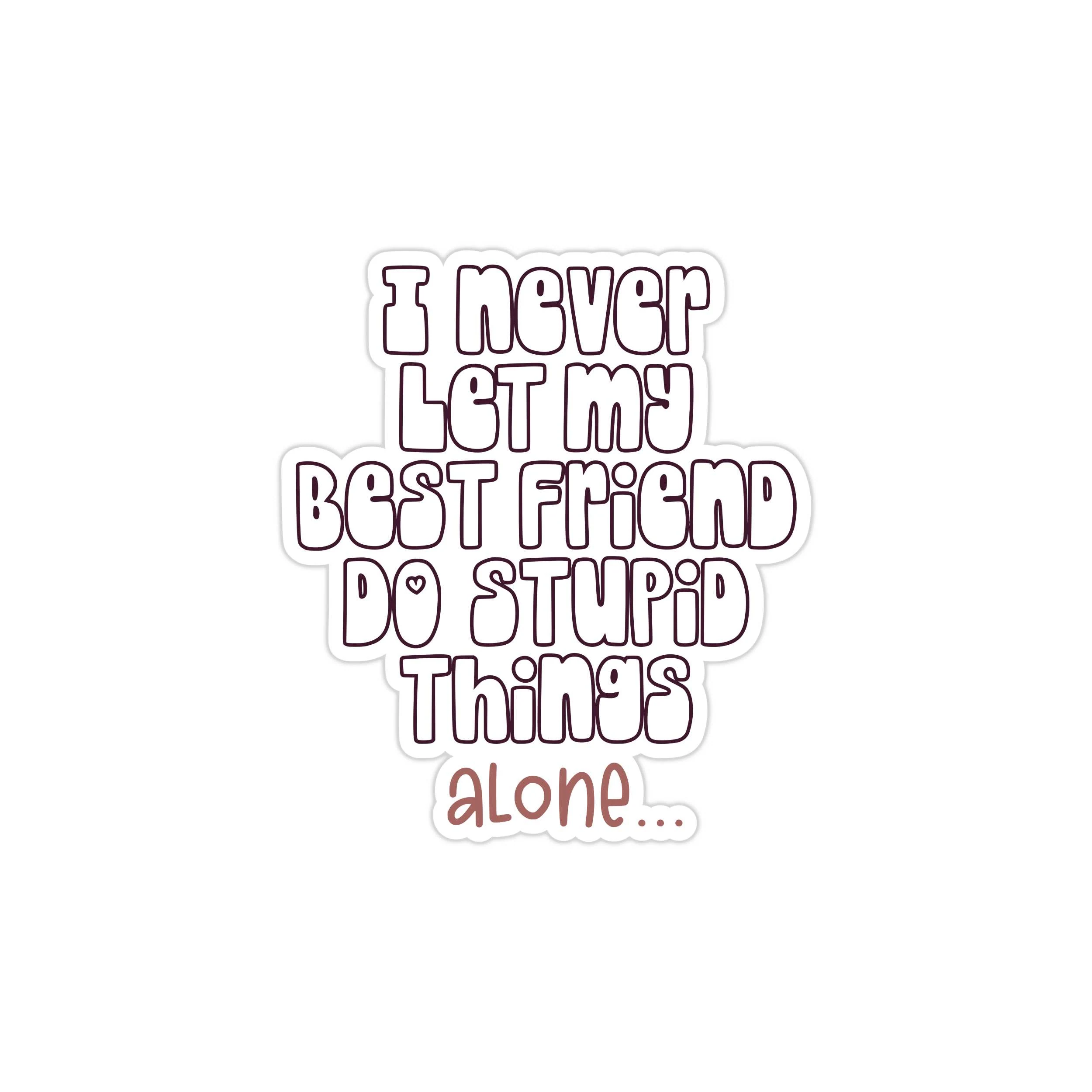 Best Friends Full Color Vinyl Decal - Custom Size