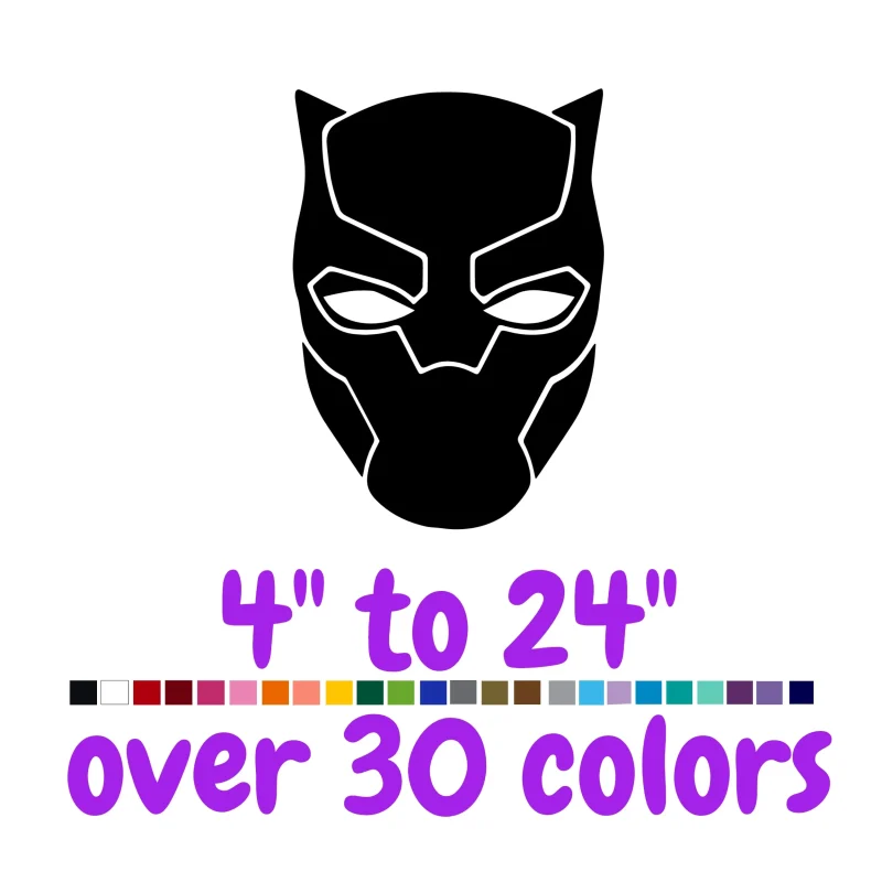 Black Panther Vinyl Decal - Custom Size