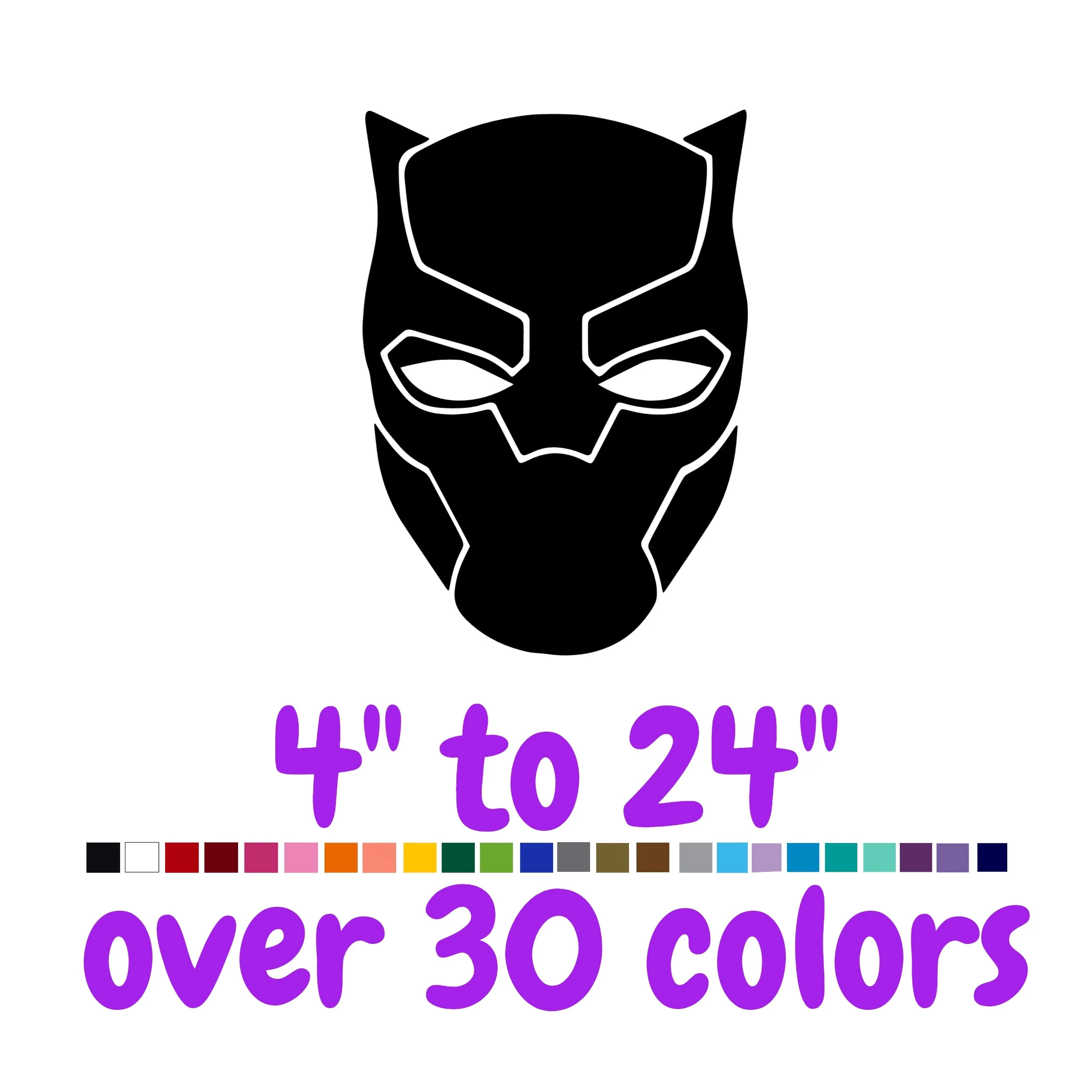 Black Panther Vinyl Decal - Custom Size
