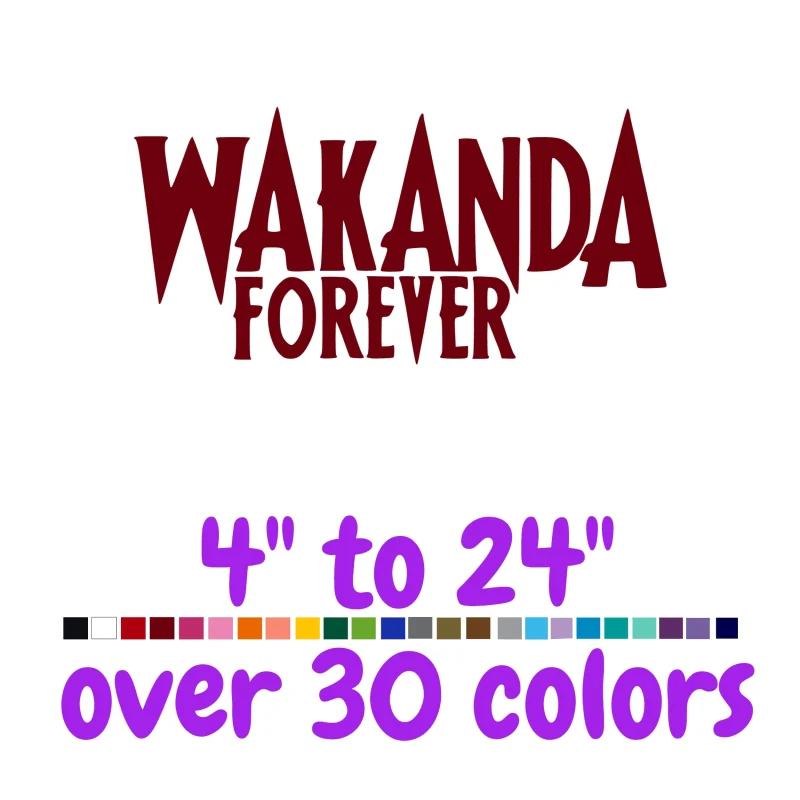 Black Panther Vinyl Decal - Custom Size