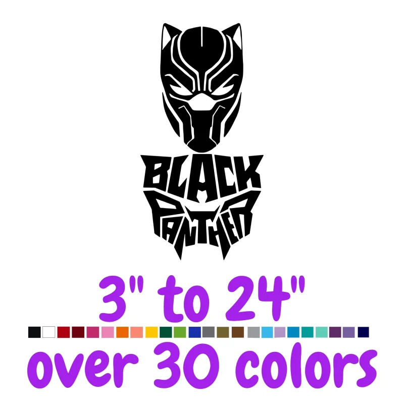 Black Panther Vinyl Decal - Custom Size