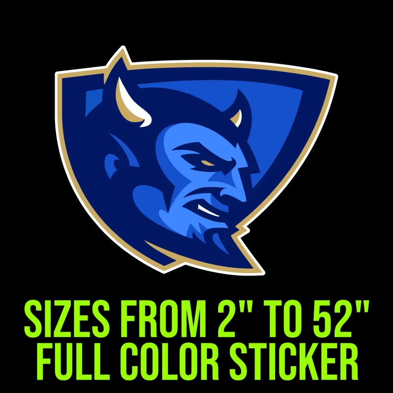 Bluefield State Big Blues Full Color Vinyl Decal - Custom Size