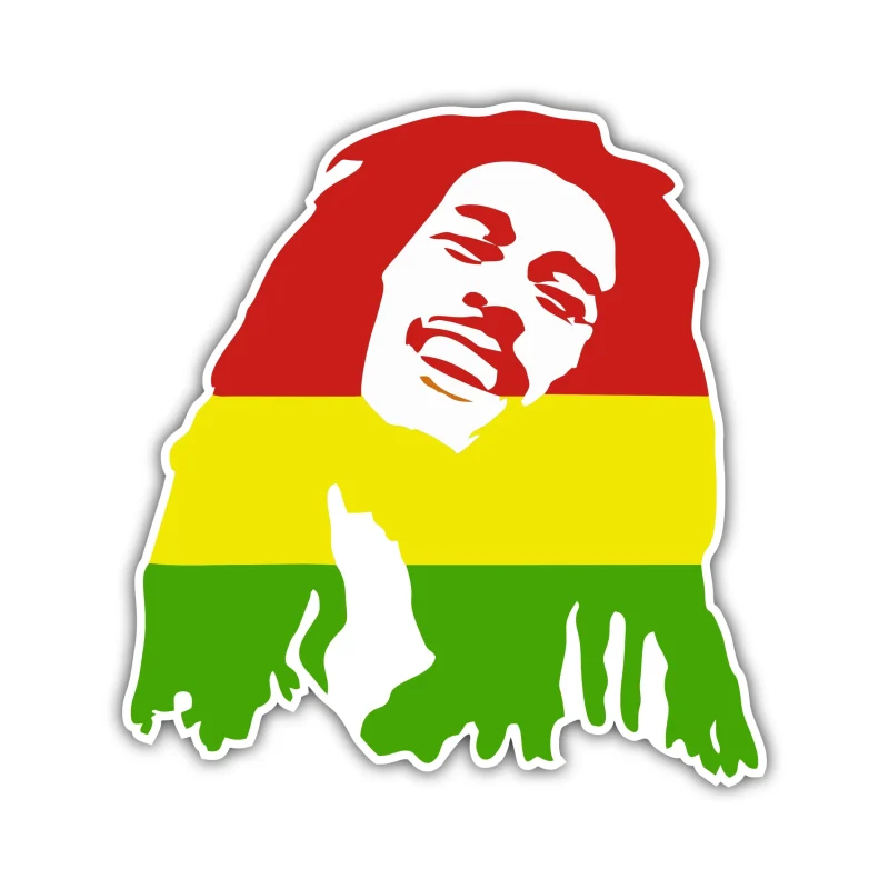 Bob Marley Full Color Vinyl Decal - Custom Size