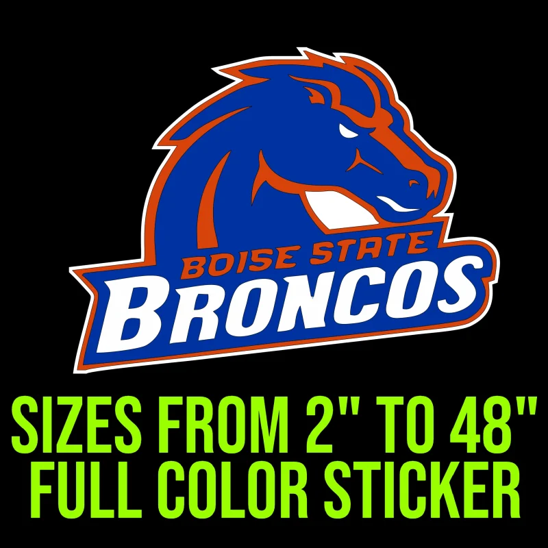 Boise State Broncos Vinyl Decal - Custom Size