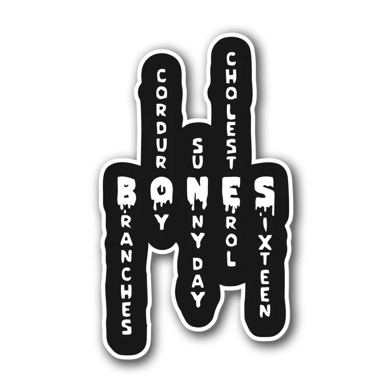 Bones Full Color Vinyl Decal - Custom Size