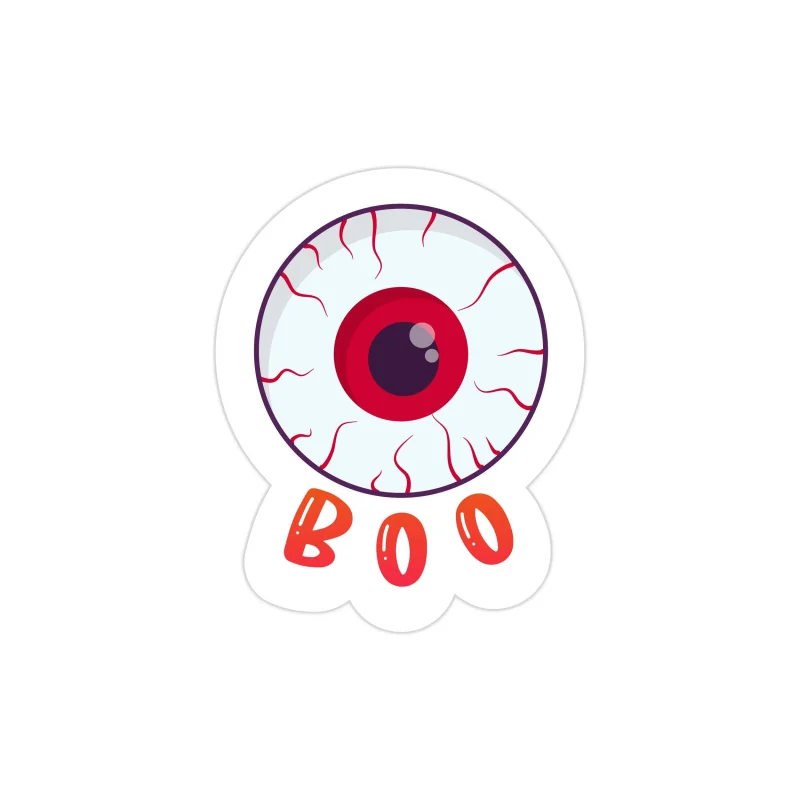 Boo Full Color Vinyl Decal - Custom Size