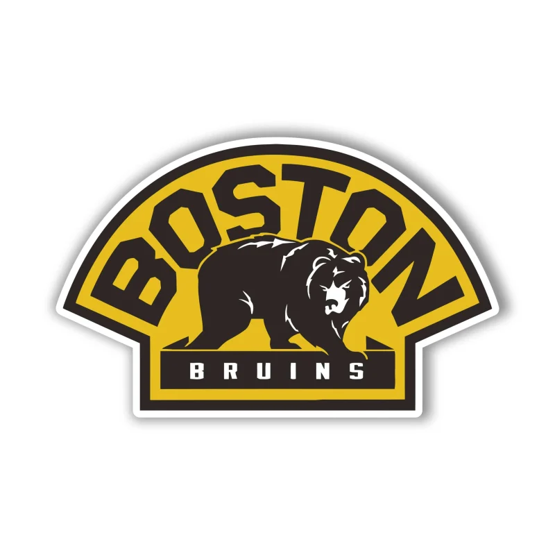 Boston Bruins - Bear - Full Color Vinyl Sticker - Custom Size