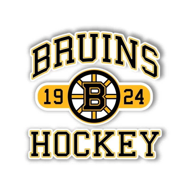 Boston Bruins - Bruins Hockey 1924 - Full Color Vinyl Sticker - Custom Size