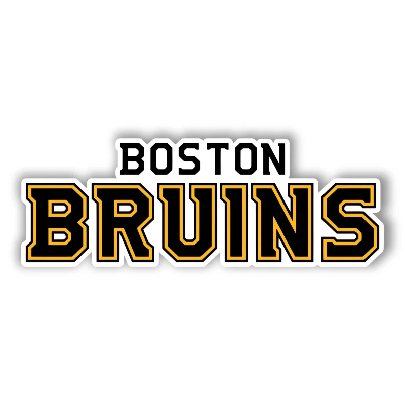 Boston Bruins - Name - Full Color Vinyl Sticker - Custom Size
