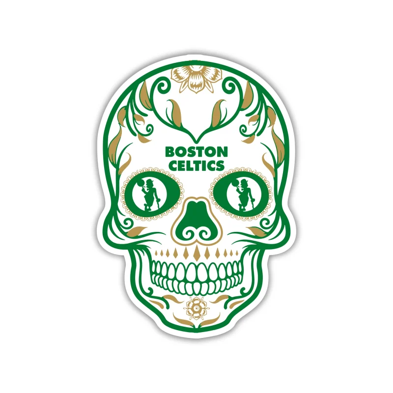 Boston Celtics - Sugar Skull - Temporary Tattoo