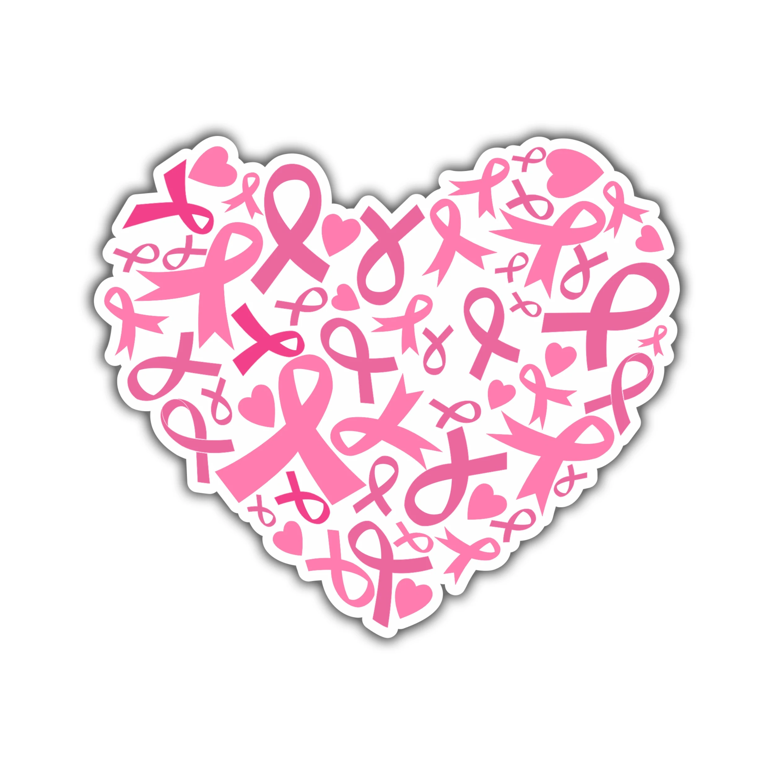 Breast Cancer Awareness Full Color Vinyl Decal - Custom Size