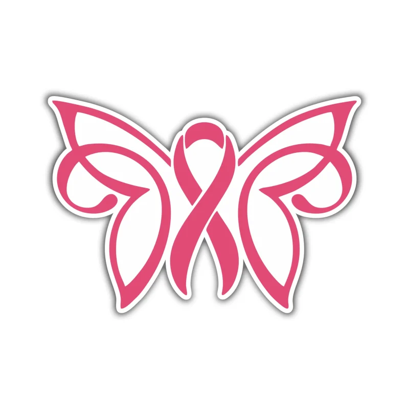Breast Cancer Awareness Full Color Vinyl Decal - Custom Size