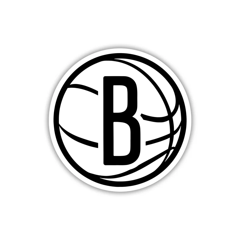 Brooklyn Nets - Basketball With B - Iron On DTF Transfer - Custom Size