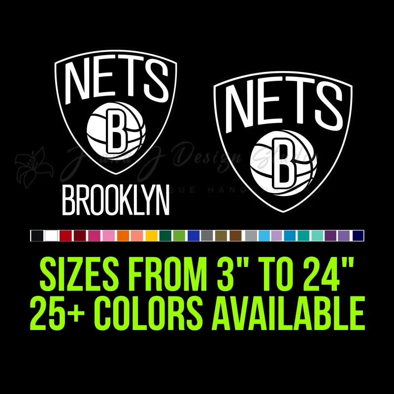Brooklyn Nets Vinyl Decal - Custom Size