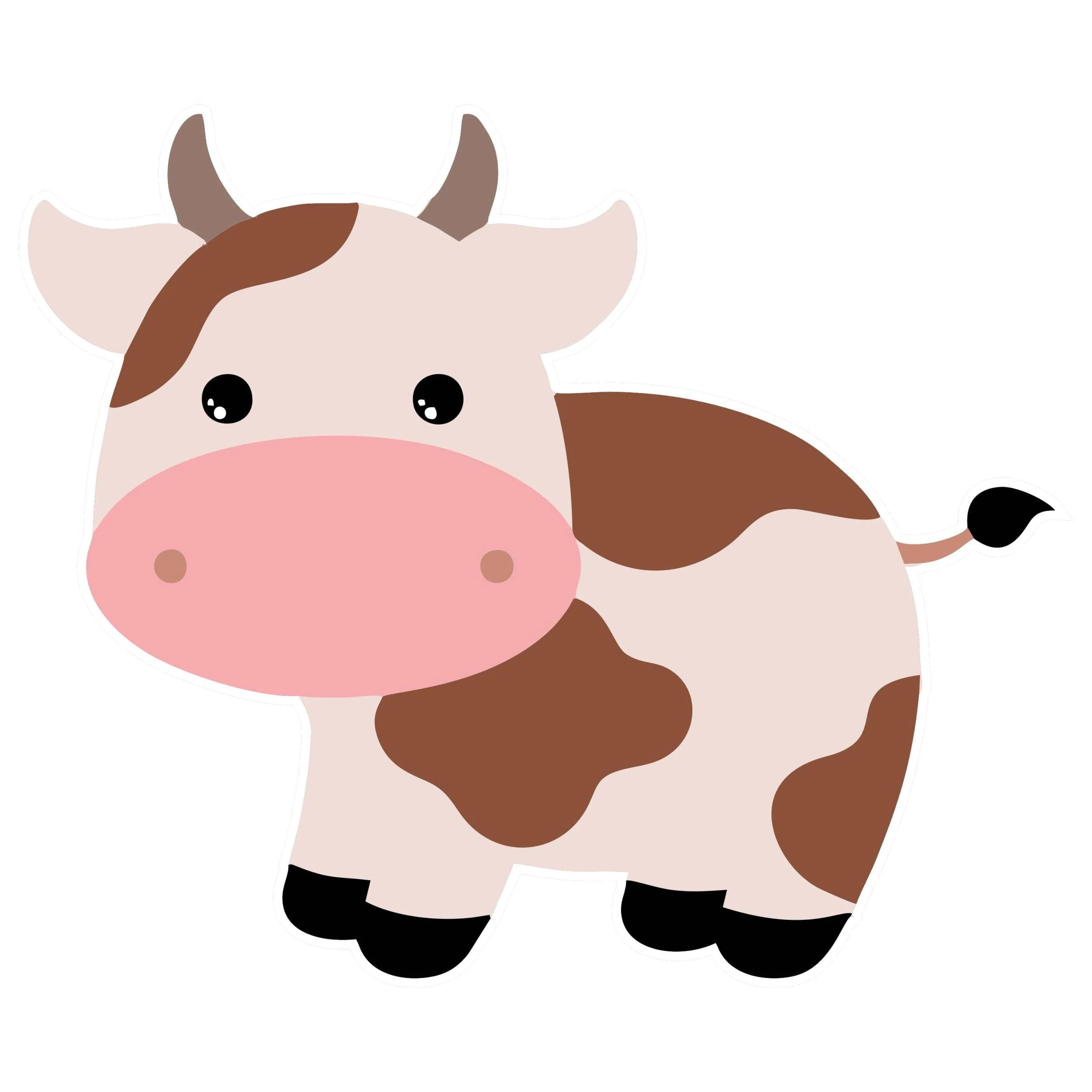 Brown Cow - Full Color Vinyl Decal