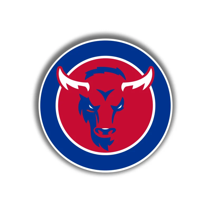 Buffalo Bills - Blue and Red Circle - Iron On DTF Transfer - Custom Size