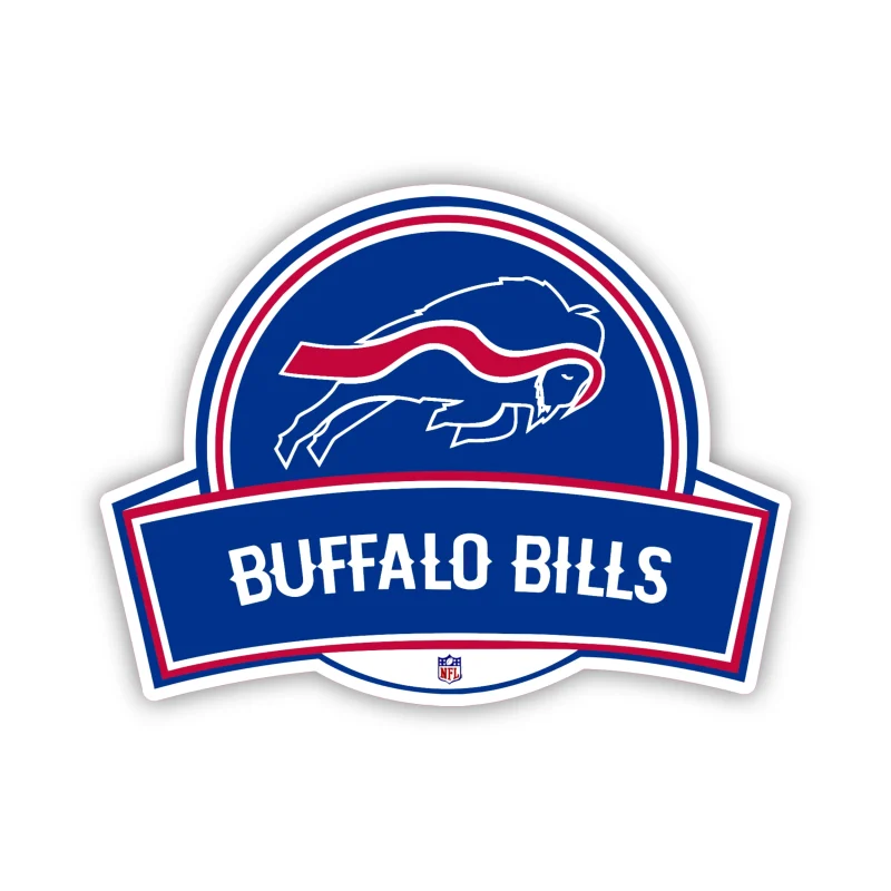 Buffalo Bills - Blue Buffalo with White Lettering - Temporary Tattoo