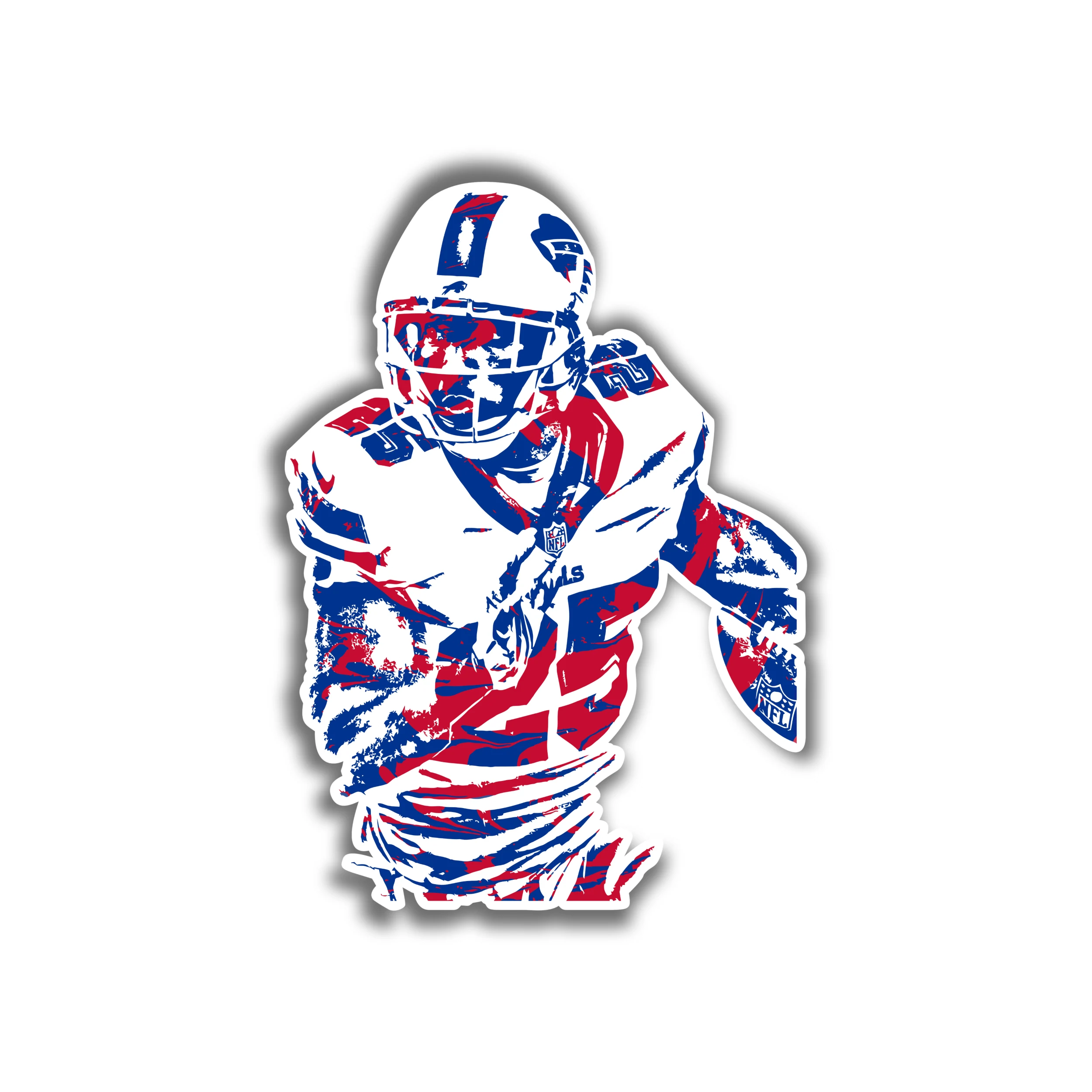 Buffalo Bills - Player - Full Color Vinyl Sticker - Custom Size