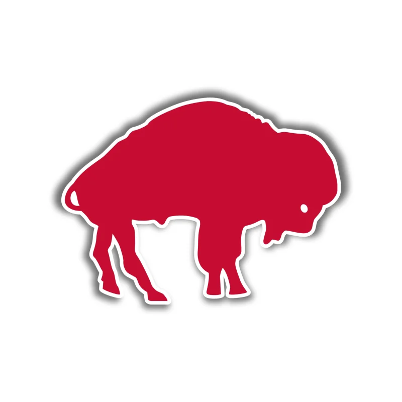 Buffalo Bills - Red Buffalo - Full Color Vinyl Sticker - Custom Size