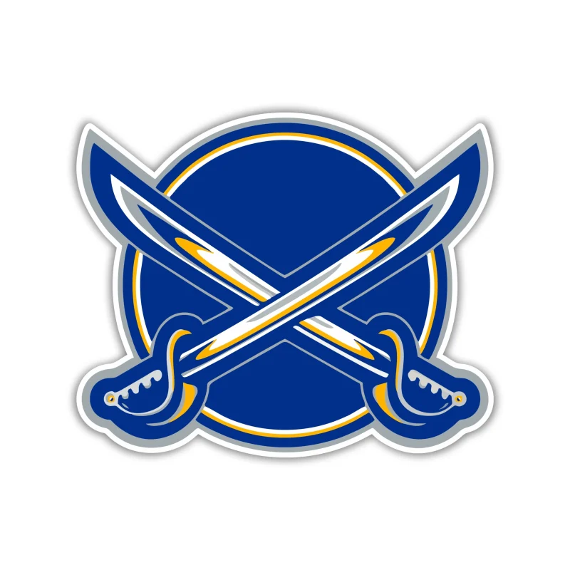 Buffalo Sabres - Circle Logo with Swords - Iron On DTF Transfer - Custom Size