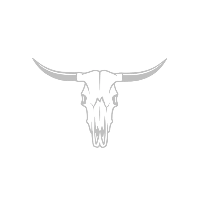 Bull Head - Vinyl Decal - Custom Size