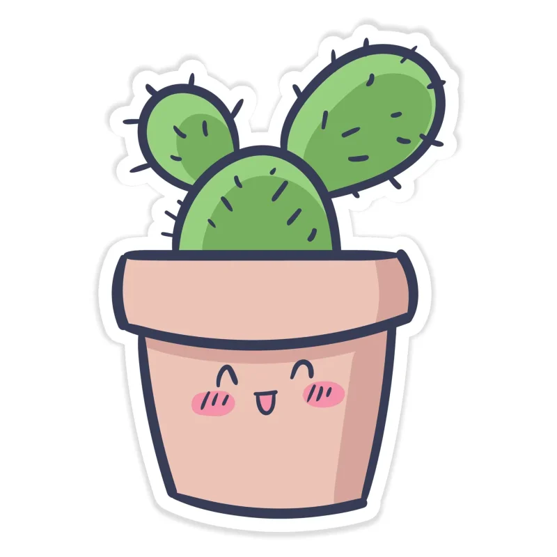 Cactus Full Color Vinyl Decal - Custom Size