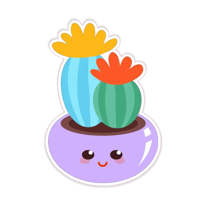 Cactus Full Color Vinyl Decal - Custom Size