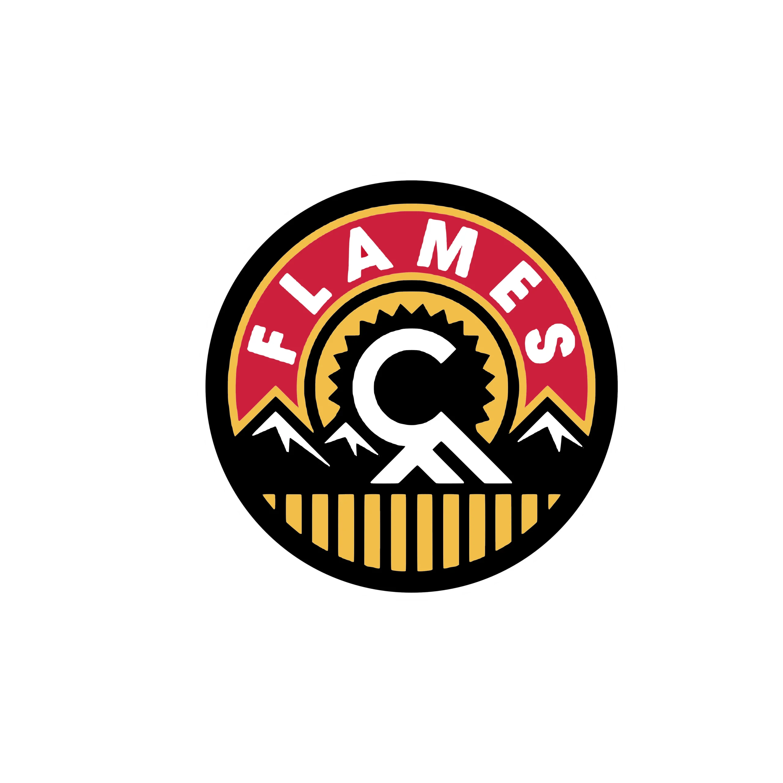 Calgary Flames - Circle Logo - Iron On DTF Transfer - Custom Size