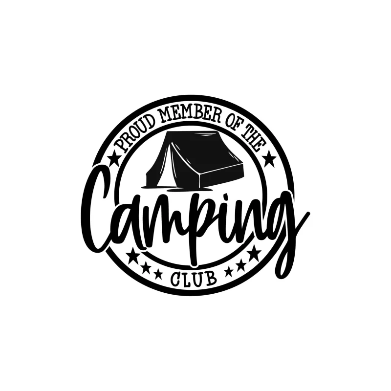 Camping Club Vinyl Decal - Custom Size